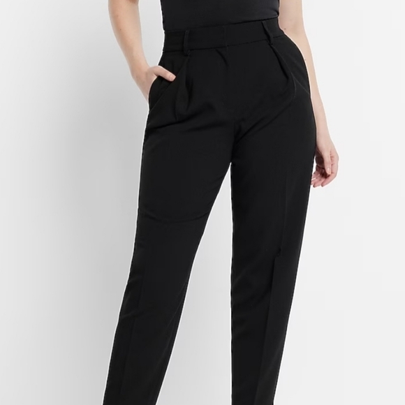 High-waisted pleated pants - Picture 3 of 7